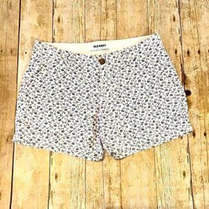 Old Navy White Navy Small Floral Shorts 4